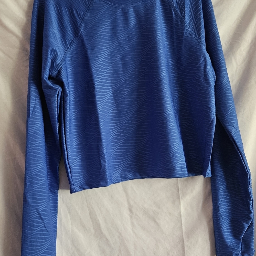 #6 Isabella Royal Blue Textured Long Sleeve Top